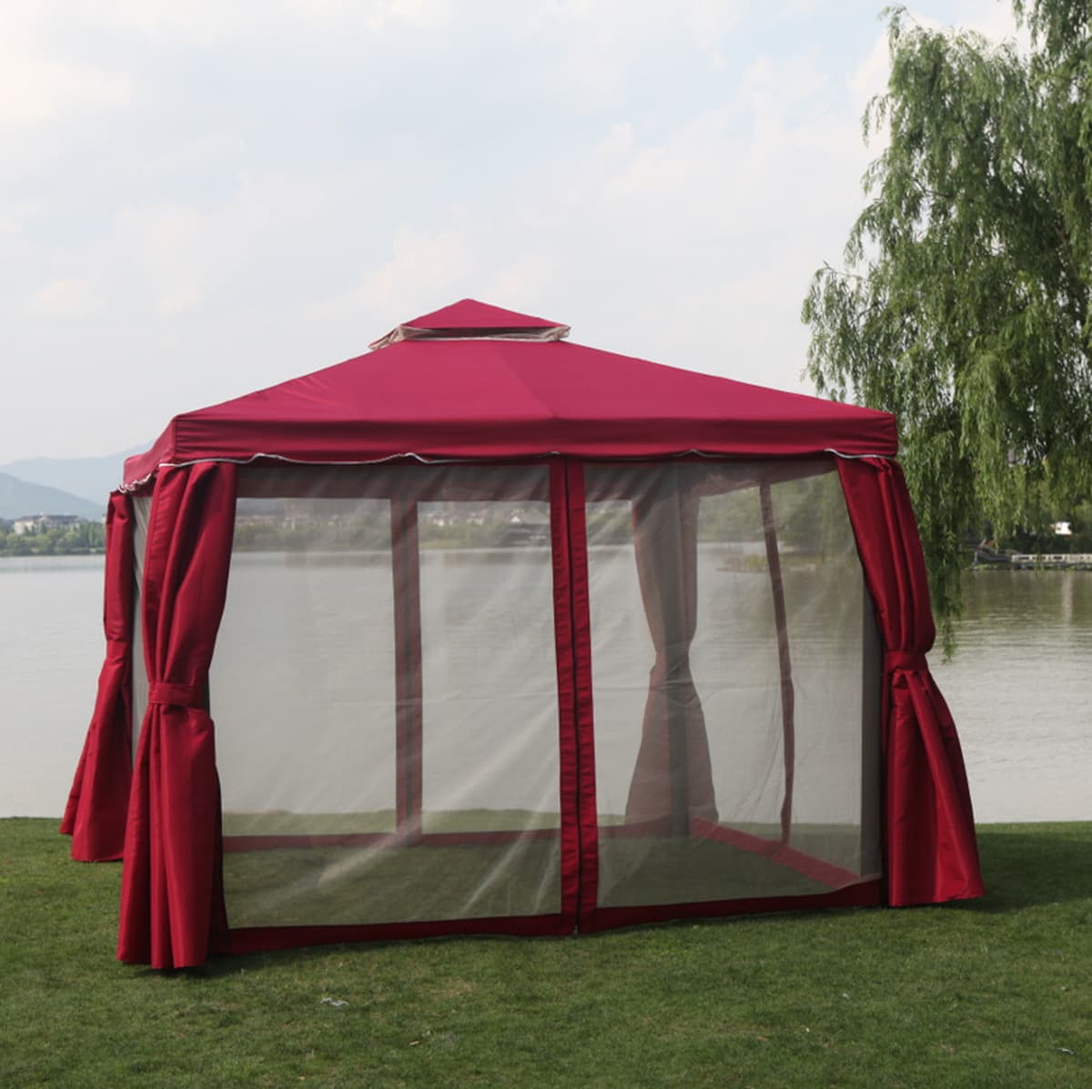 Римская палатка открытая беседка Коммерческая палатка сад вилла двор Тент Открытый Автомобиль навес свадьба