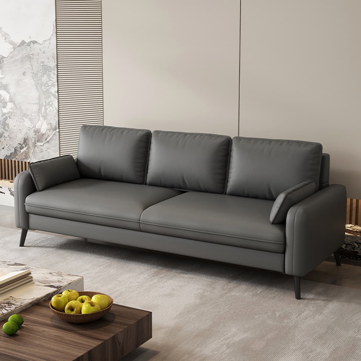 Легкий роскошный простой двойной трехместный диван для маленькой квартиры, гостиной, аренды квартиры, отеля, зоны отдыха,...