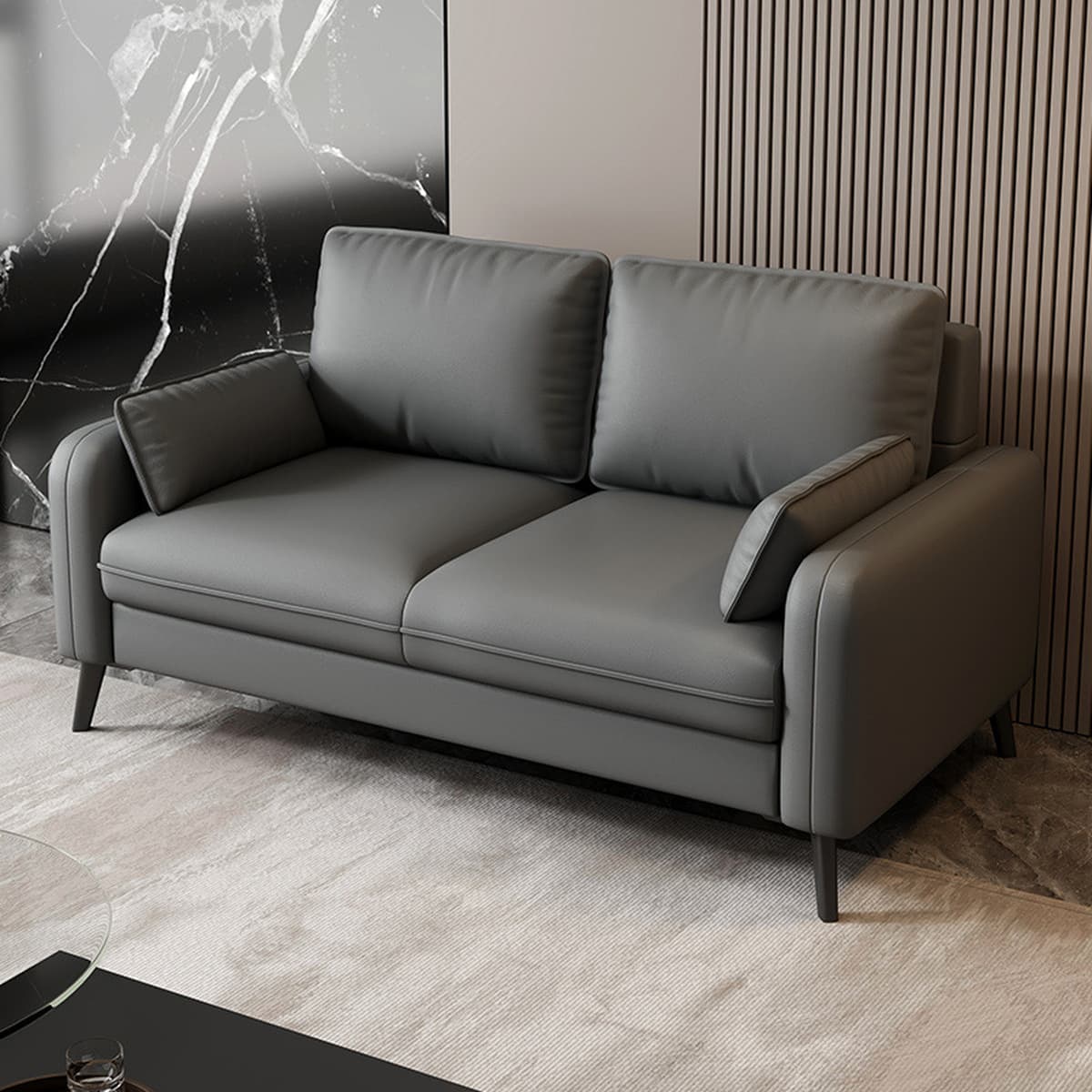 Легкий роскошный простой двойной трехместный диван для маленькой квартиры, гостиной, аренды квартиры, отеля, зоны отдыха,...