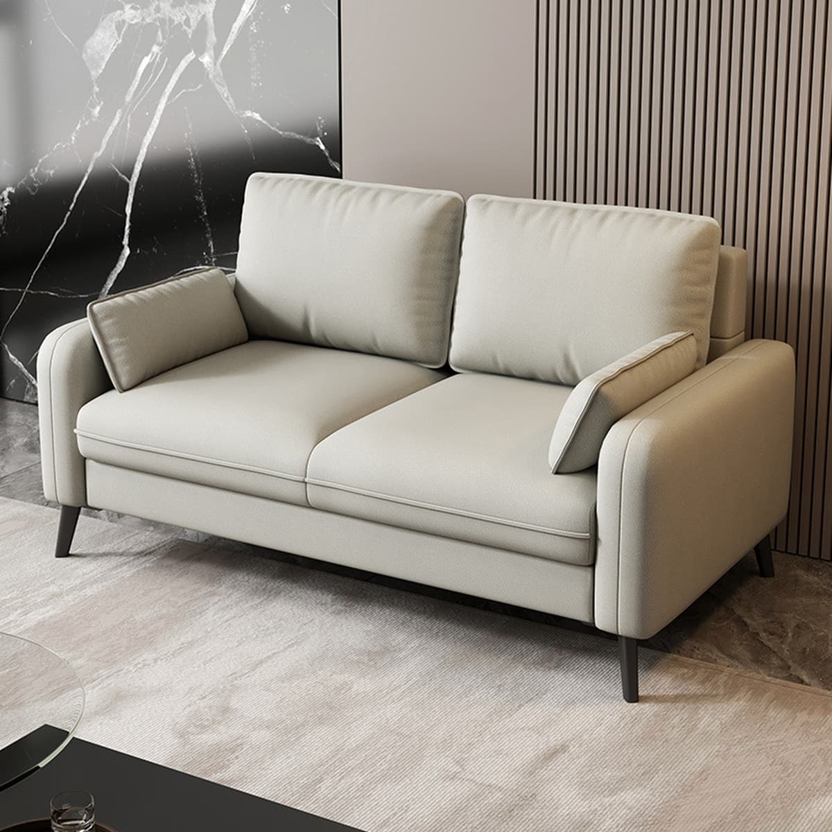 Легкий роскошный простой двойной трехместный диван для маленькой квартиры, гостиной, аренды квартиры, отеля, зоны отдыха,...