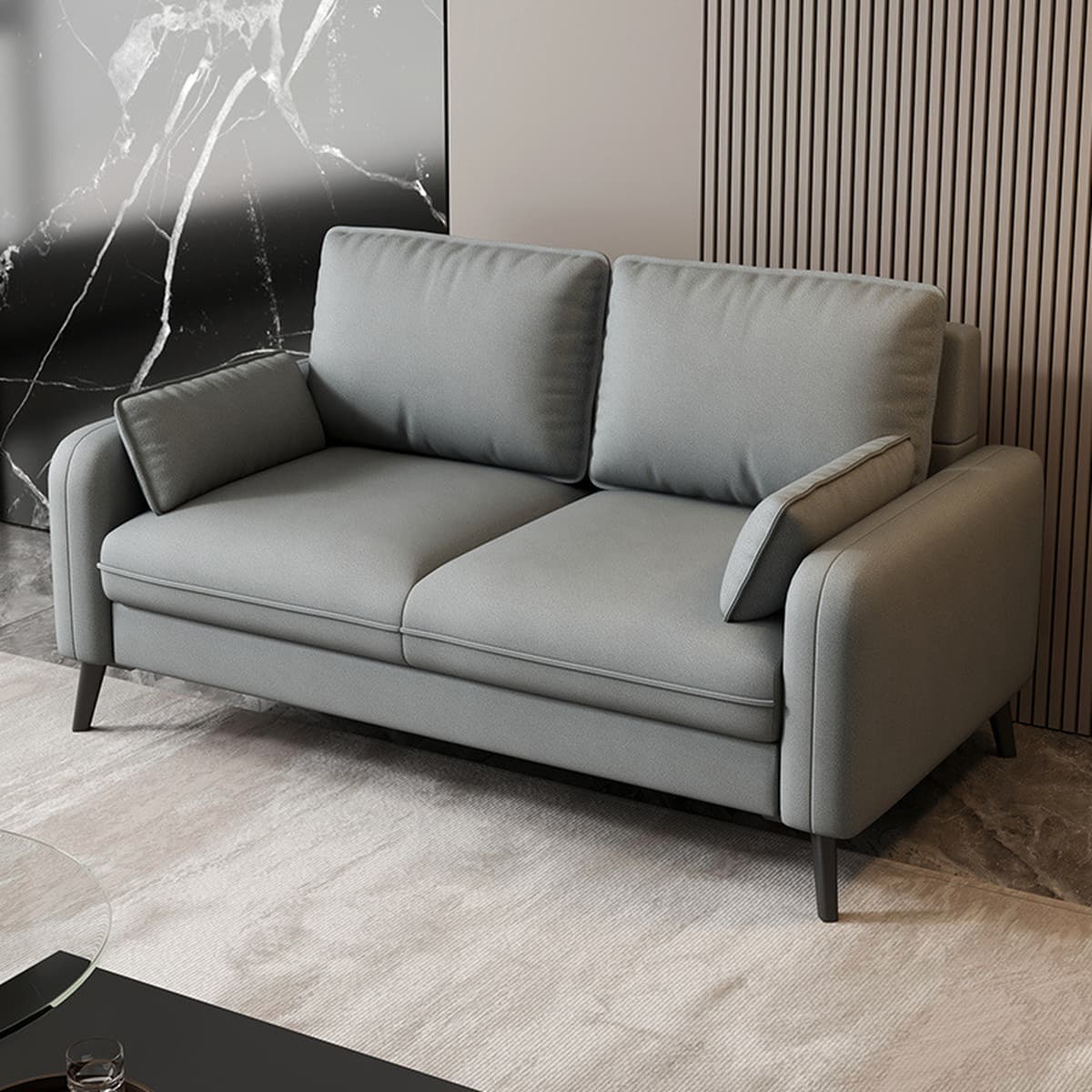 Легкий роскошный простой двойной трехместный диван для маленькой квартиры, гостиной, аренды квартиры, отеля, зоны отдыха,...