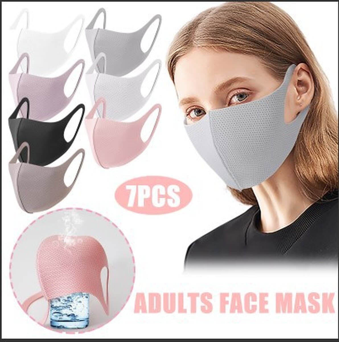 Сетчатая дышащая маска из солнцезащитной ткани для мужчин и женщин, моющаяся пылезащитная маска с 3D воздушным слоем,...