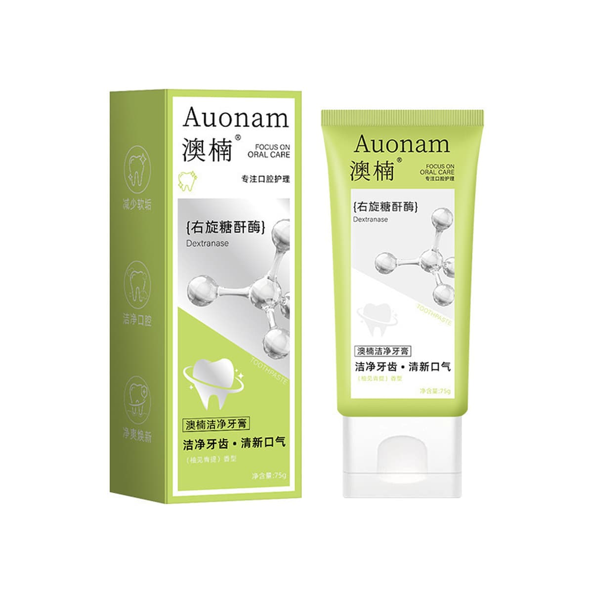 Зубная паста Aonan Clean отбеливает и осветляет зубы, заботится о здоровье пародонта, освежает дыхание, стойкий аромат,...