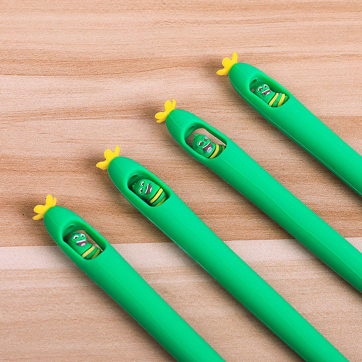 Товар гелевая ручка из огурца силиконовый черный мультфильм милые канцелярские принадлежности Офис 0,5 мм...