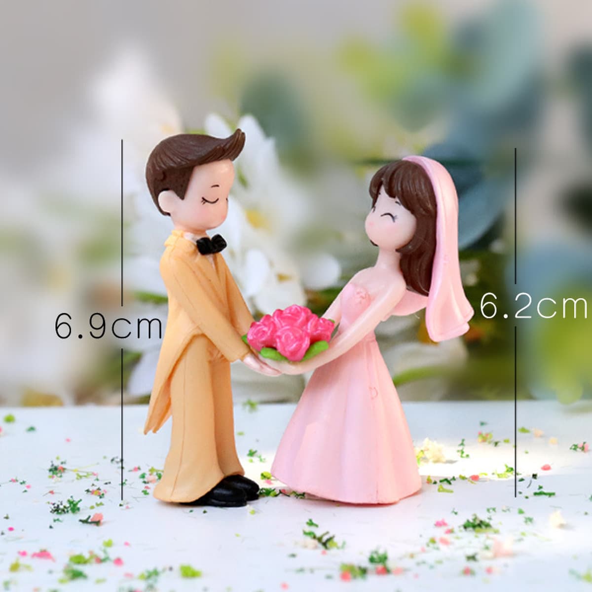 Трансграничная оптовая мультяшная пара кукольных моделей украшение компьютерного дисплея День Святого Валентина торт...