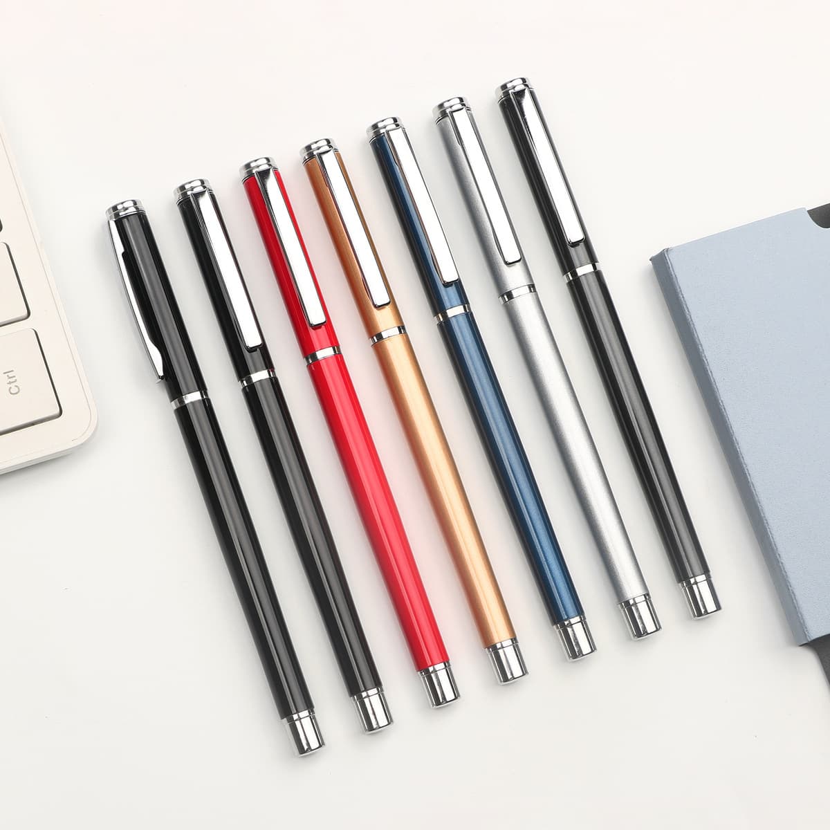 Металлическая рекламная ручка, подарок на выпускной, с индивидуальным логотипом, нейтральная ручка для подписи, канцелярские...