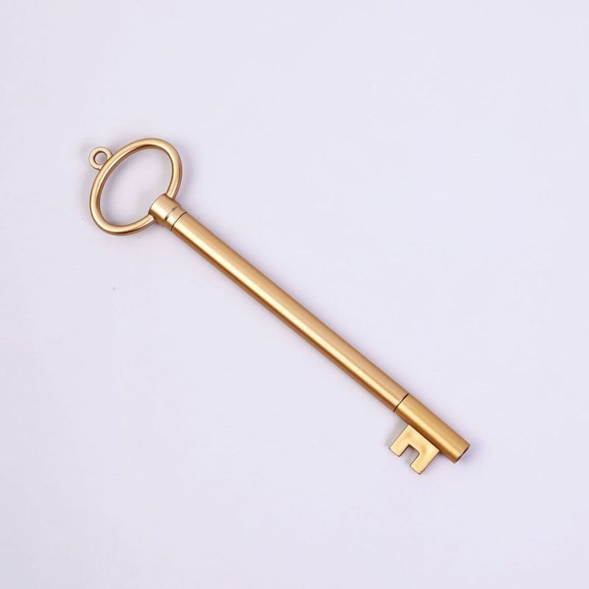 Креативная стильная искусственная ретро форма ключа, нейтральная текстура ручки, студенческие принадлежности, ручка для...