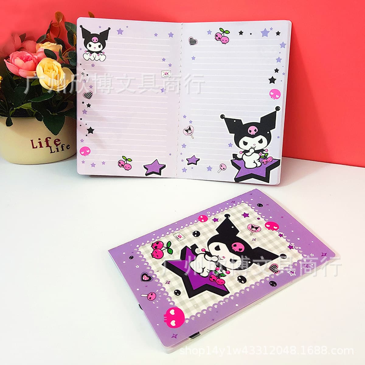 Sanrio мультфильм Kulomi Meruti блокнот для студентов с цветной страницей блокнот A5 Автомобильная линия книга мягкая копия...