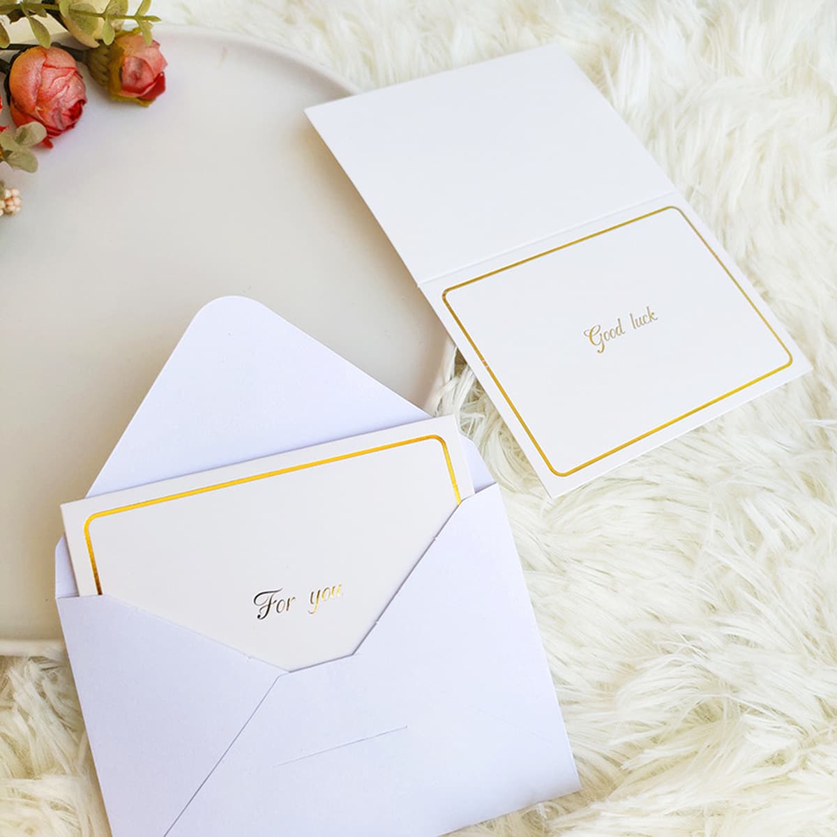 Спотовая бронзовые поздравительные открытки на Новый год День Святого Валентина поздравления с днем рождения