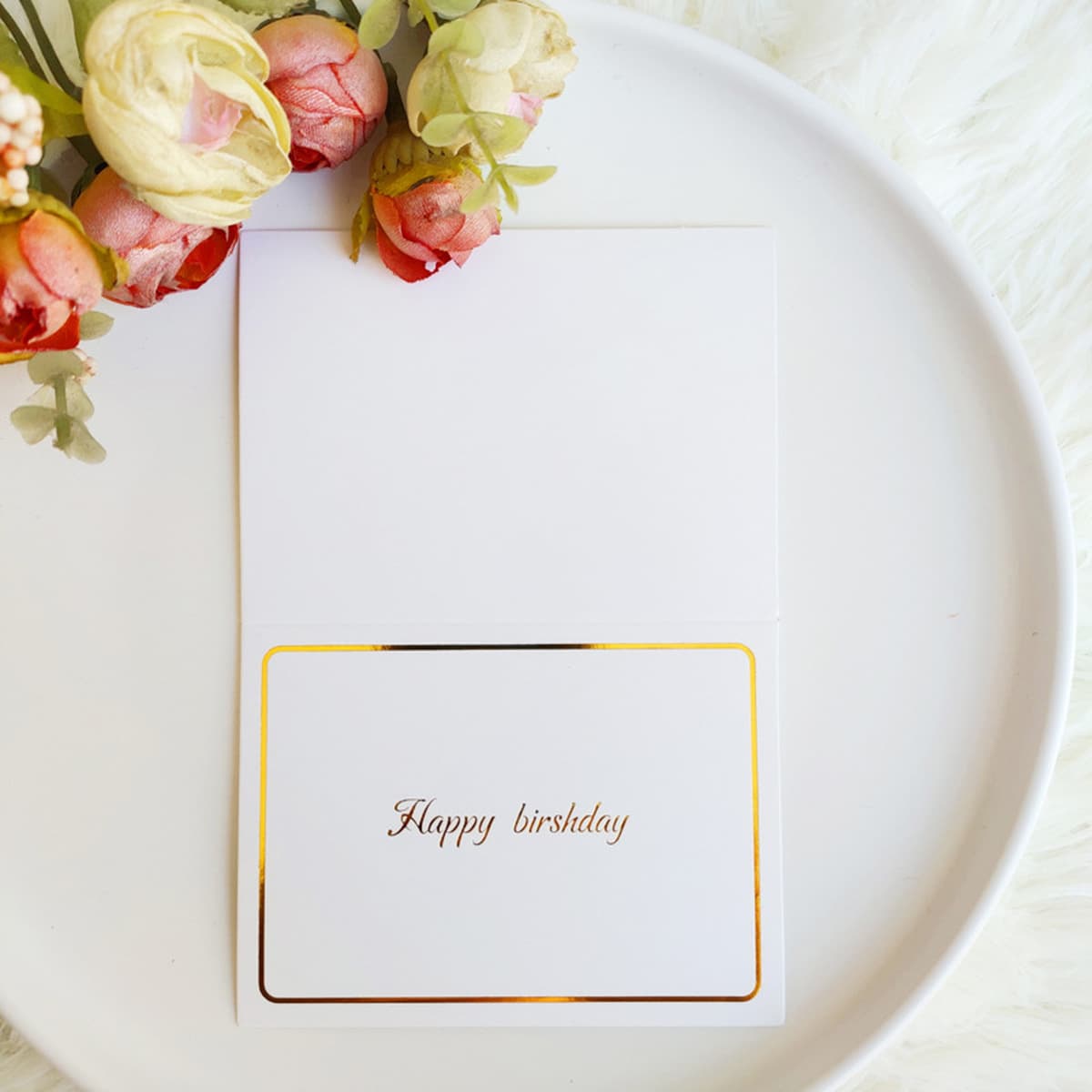 Спотовая бронзовые поздравительные открытки на Новый год День Святого Валентина поздравления с днем рождения