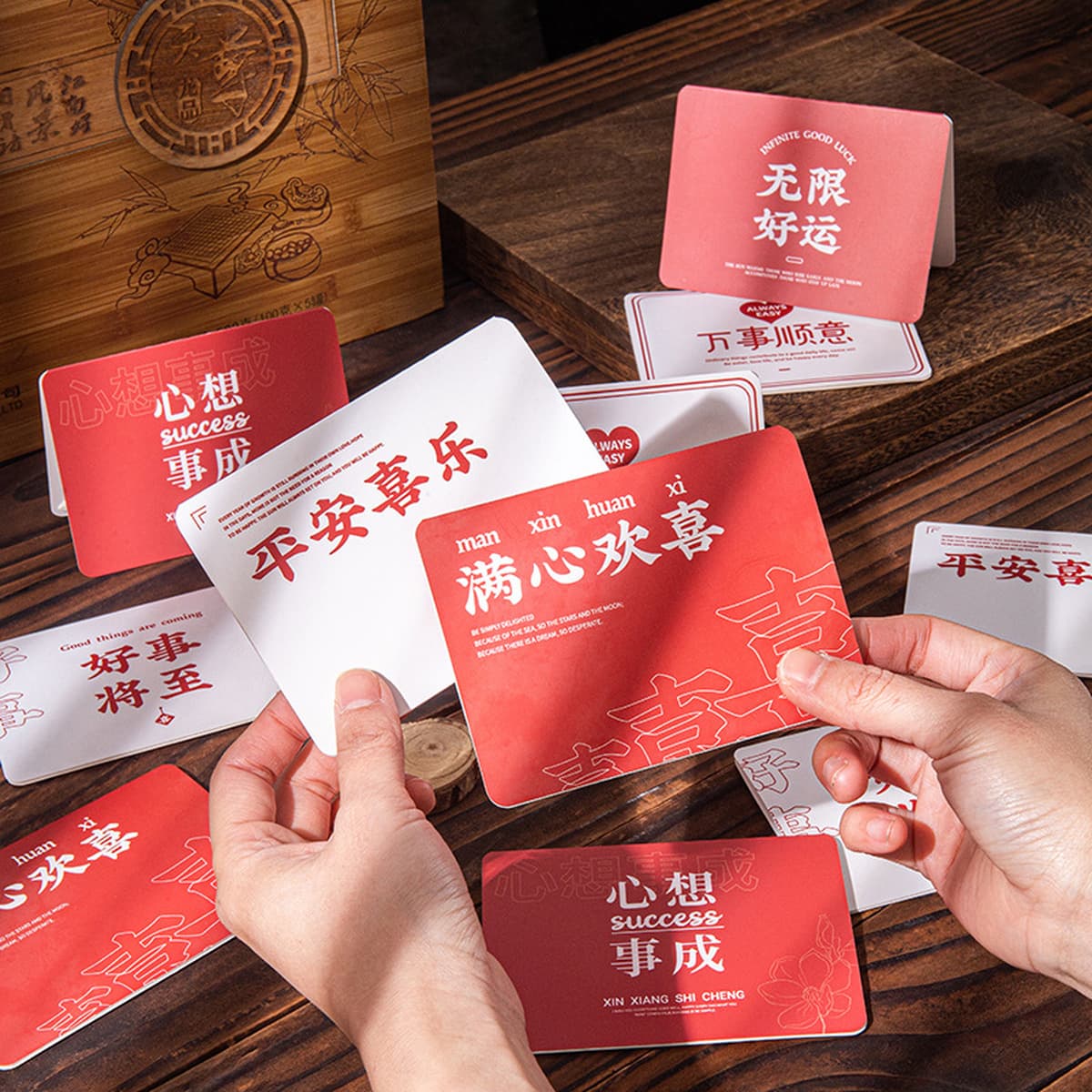 Общие открытки удачи снова и снова Мир Радость Творческий вдохновляющий текст маленькая открытка благословение простая...