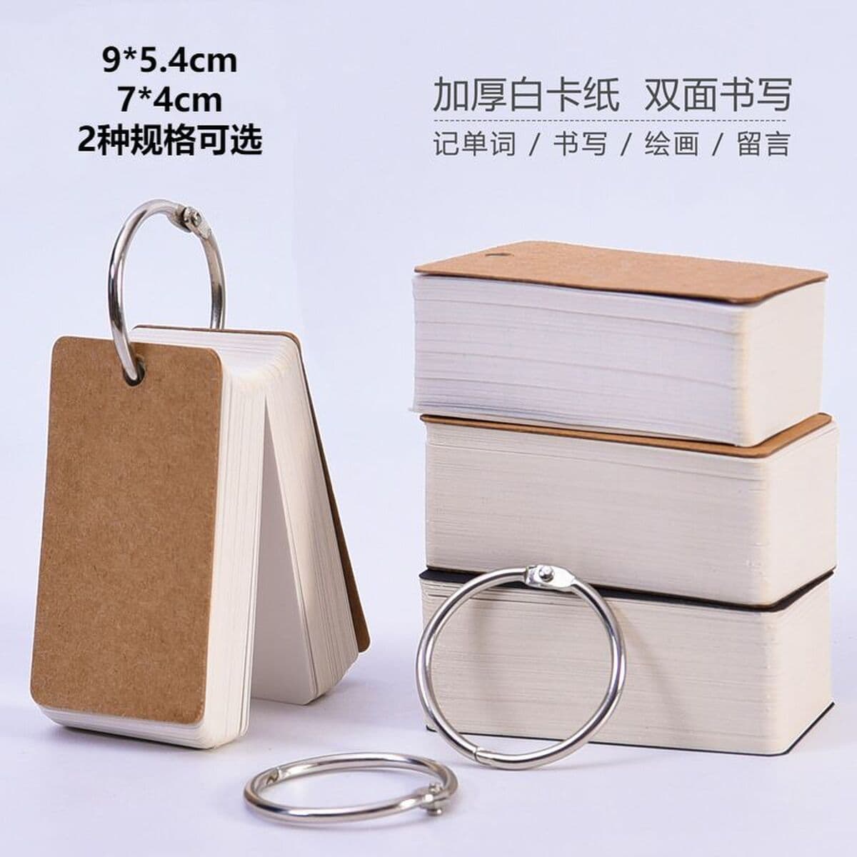 Кольцевая пряжка английская книга слов карманный портативный слово карточка пустая страница блокнот