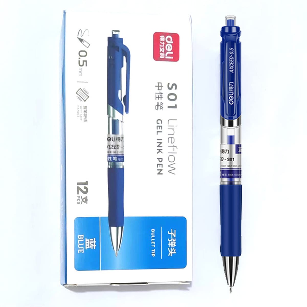 Deli канцелярский пресс гелевая ручка 0,5 мм Spring Head Office Студенческая пресс-подпись ручка черная красная синяя ручка