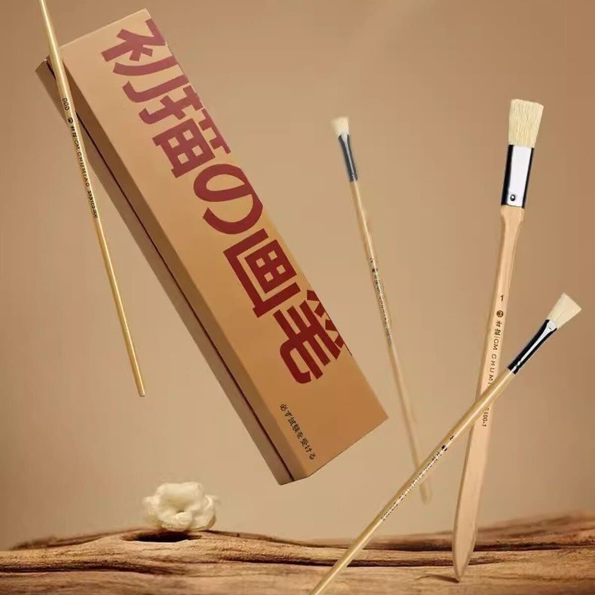 Первый рисовочный мел, специальный деревянный стержень, износостойкий набор кистей масляной живописи
