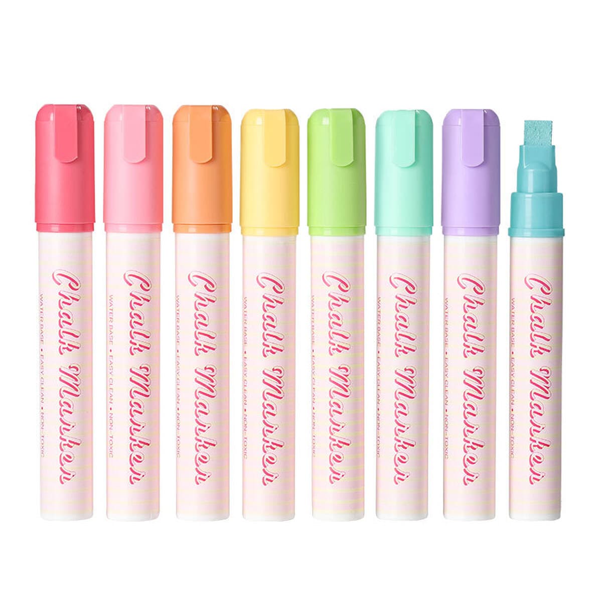 Маркер для маркерных досок Somechi 10 мм, жидкий мел, 8 цветов, плоская головка, светлый цвет, для рекламных акций,...