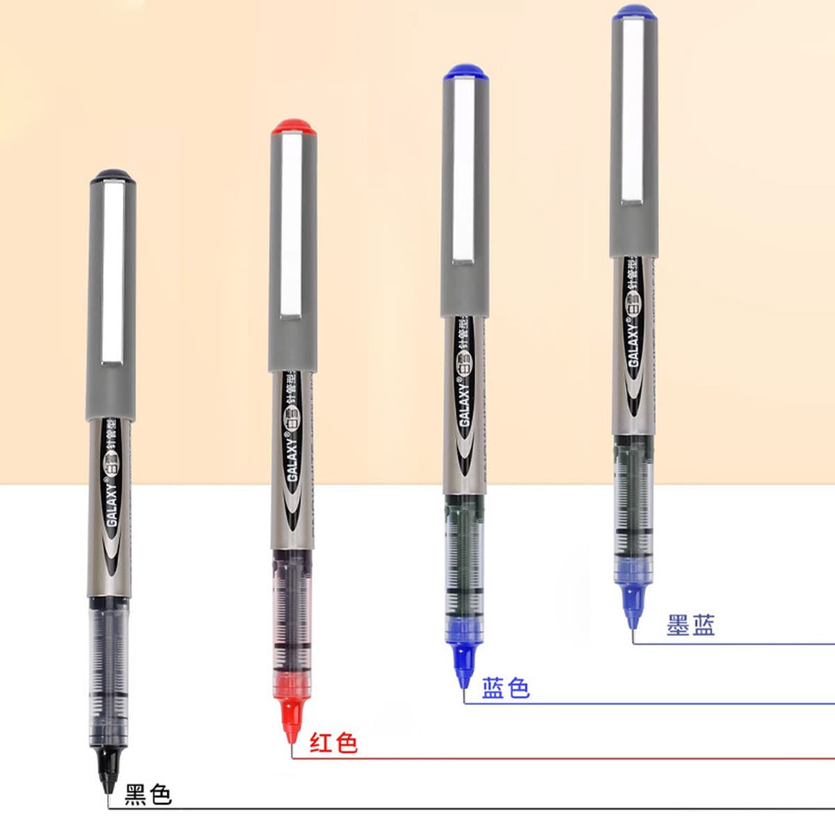 Ручка-роллер Baixue PVN-166 с прямым подачей чернил, черная, для подписи, игольчатая, гелевая, канцелярские товары оптом